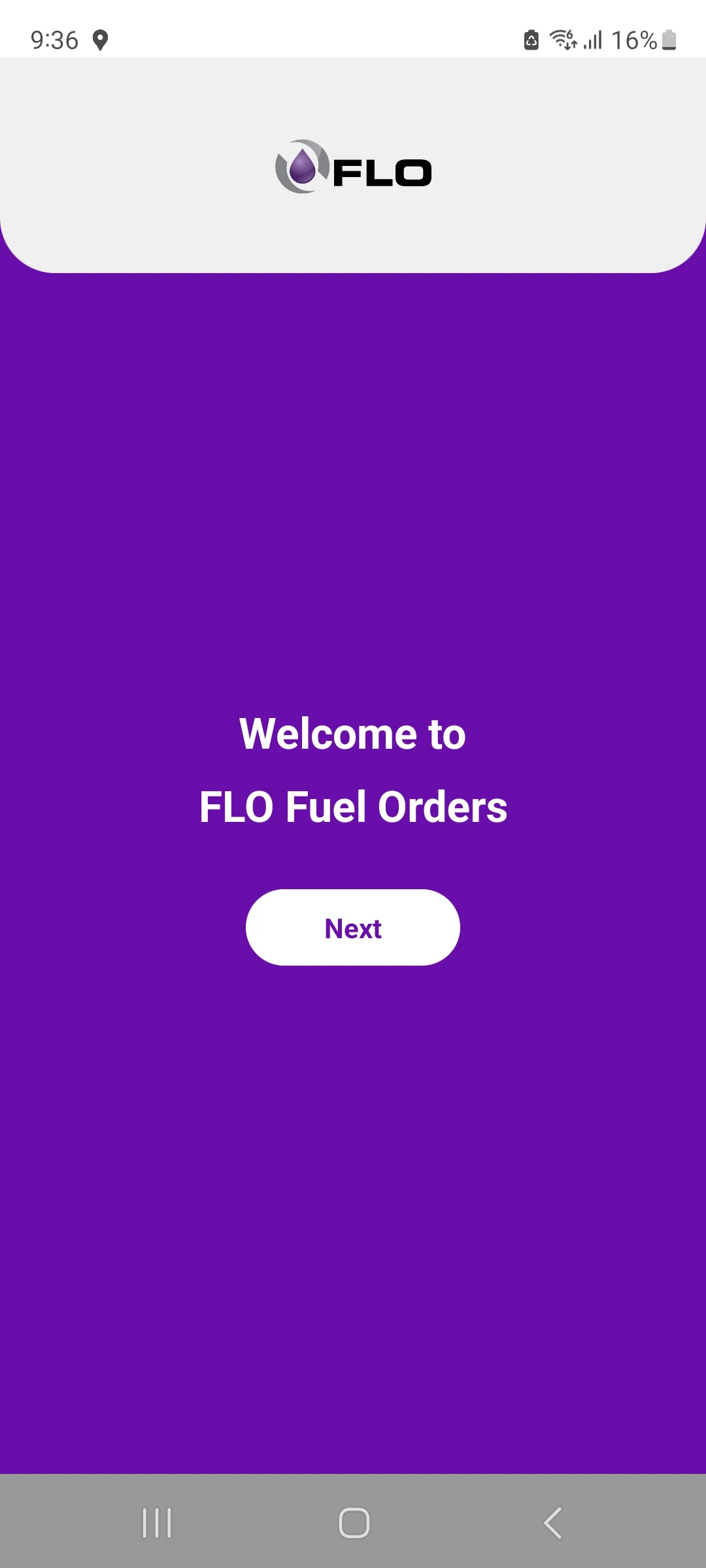 FLO Orders app splash screen